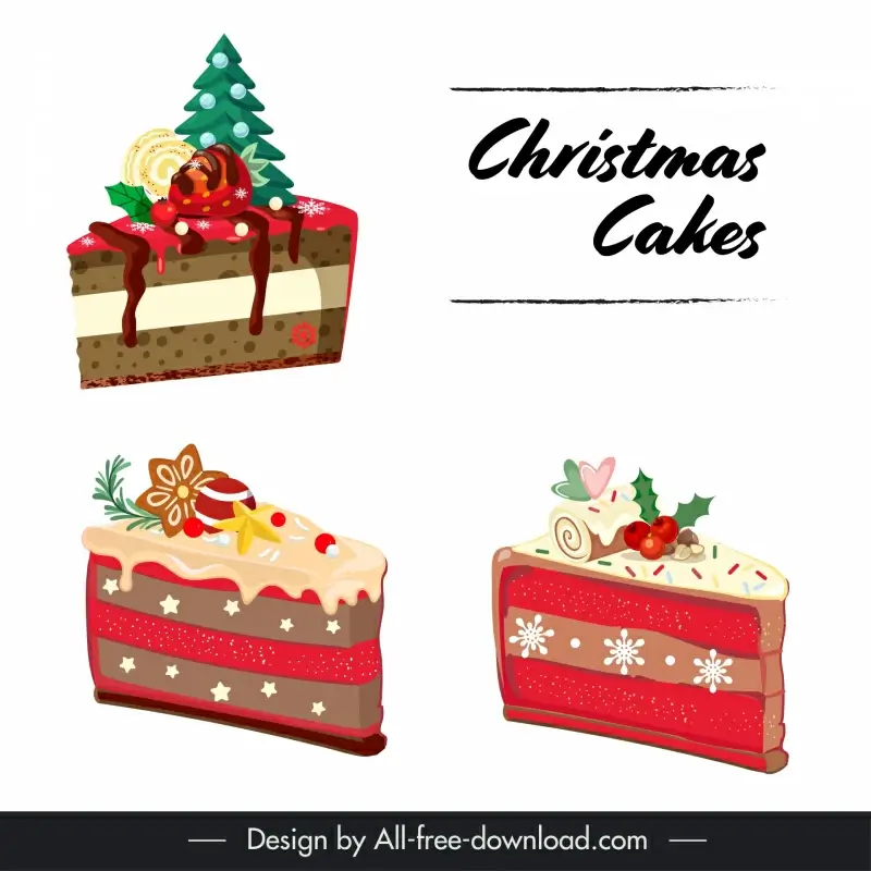 christmas cake design elements elegant classic
