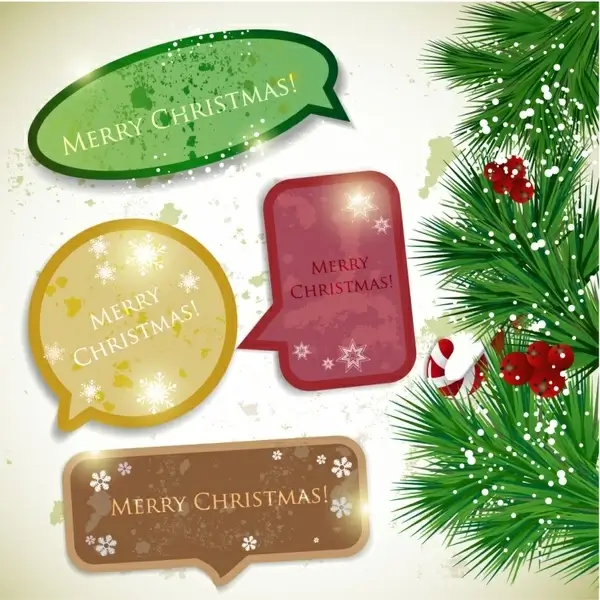 christmas background template fir tree greeting messages decor