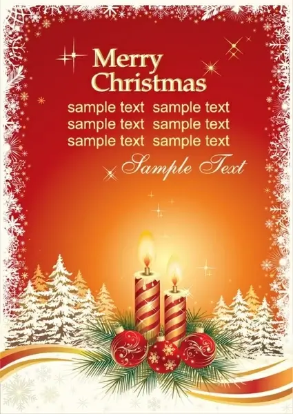 Christmas Card Vector Template