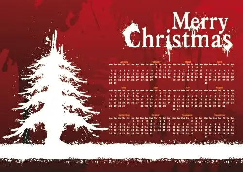 christmas day background calendar 01 vector