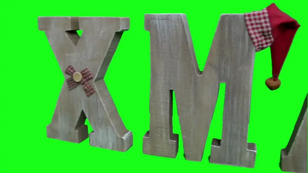 christmas decoration with 3d wooden texts
