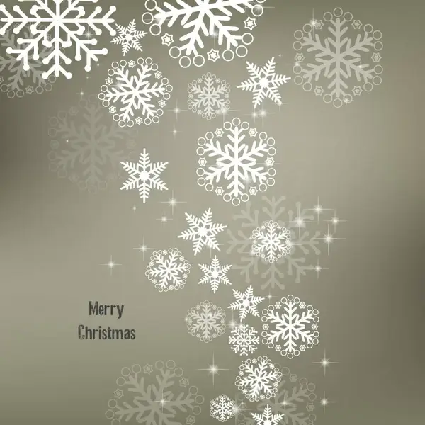 christmas design background with sparkling snowflakes