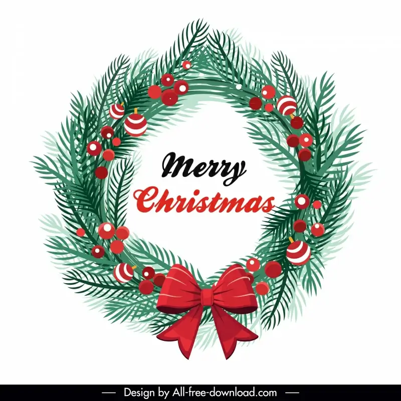 christmas design elements elegant classic wreath decor