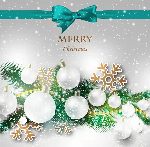 christmas gift card with ribbon and crystal decoration