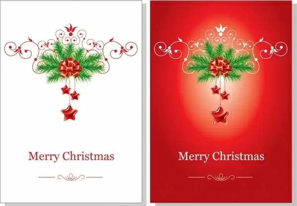 christmas card templates elegant baubles decor