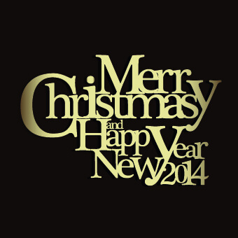 christmas new year text design vector background 