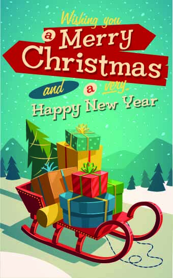 christmas new year vector backgrounds