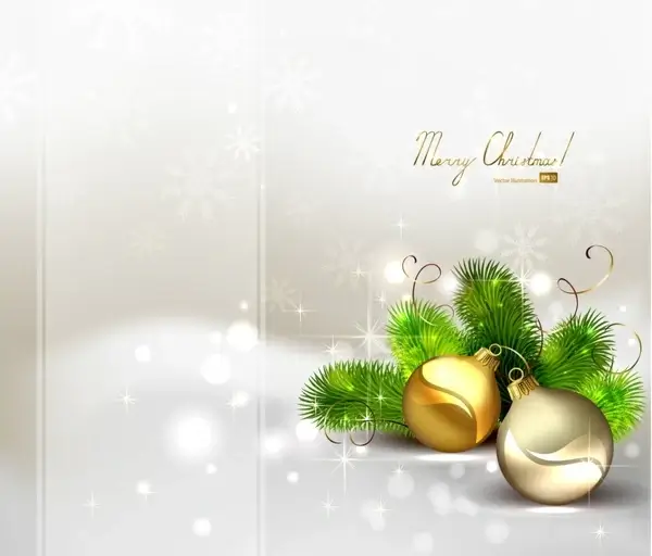 christmas background template luxury bokeh light shiny baubles