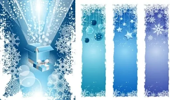 christmas snowflake decorations vector