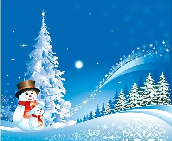 christmas snowman snow vector
