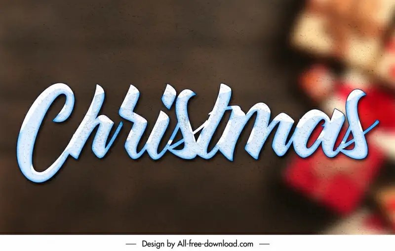 christmas style design elements flat modern calligraphy 