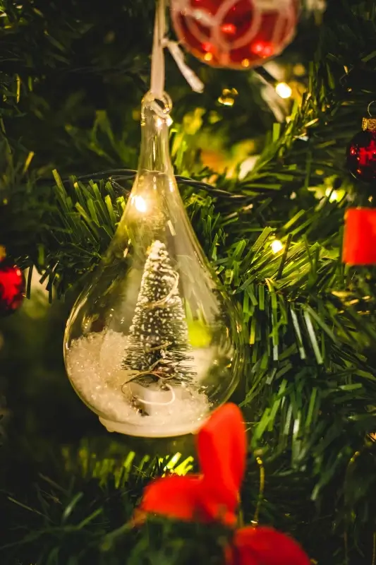 christmas tree background picture elegant sparkling light closeup 