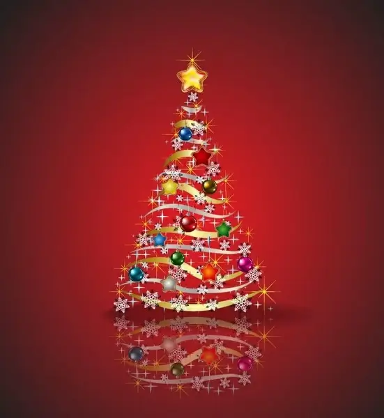 Christmas Tree Vector Graphic