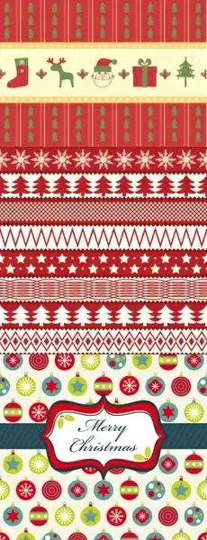 christmas two sides continuous background 02 vector