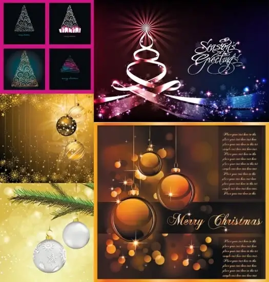 christmas background templates sparkling elegant decor