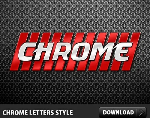Chrome Letters Style made in Photoshop 