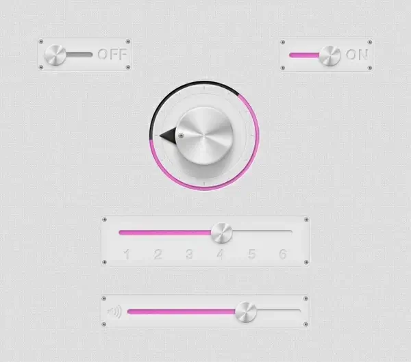 Chrome Sliders and Toggles