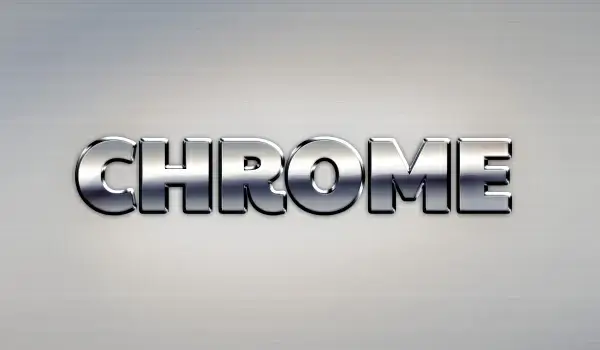 chrome text effect