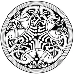 Circle Celtic ornament vector