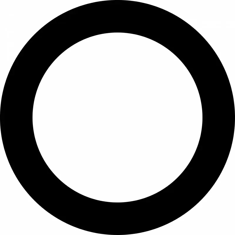 circle ring sign icon flat symmetric sketch