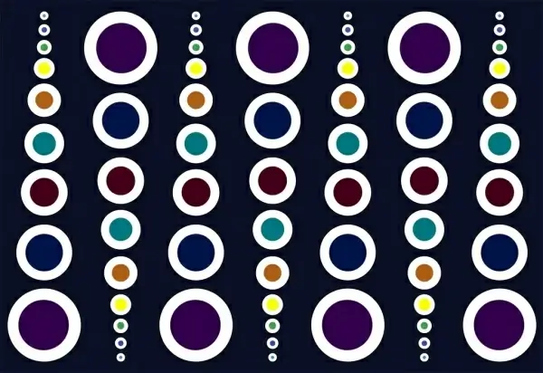 circles pattern design colorful repeating decoration