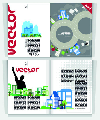 city magazine cover vector