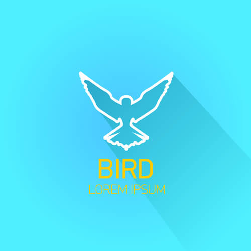 classic bird logo design elements vector