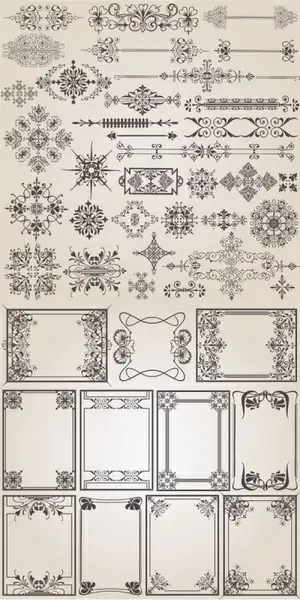 classic european pattern vector 