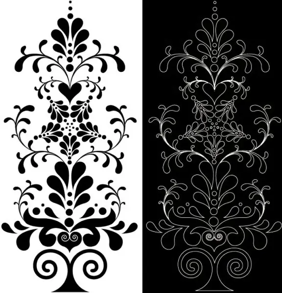 classic lace pattern 06 vector