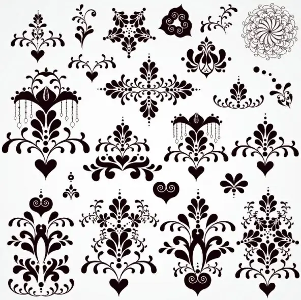 classic lace pattern 07 vector