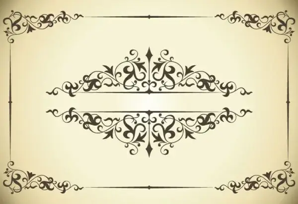 classic pattern border 04 vector