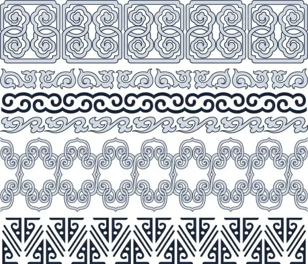 classic traditional pattern lace 05 vector