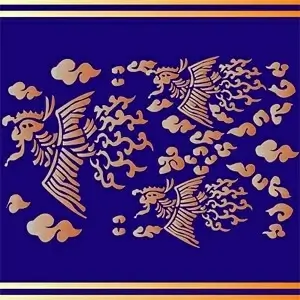 classical chinese auspicious phoenix map vector