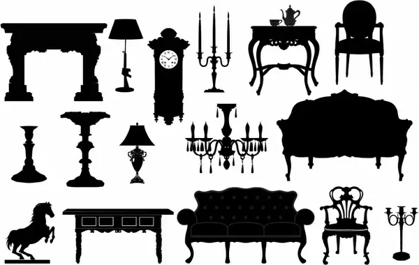 Classical Furniture Silhouettes