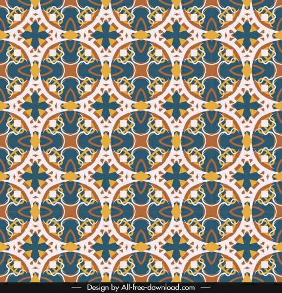 classical pattern template colorful repeating symmetrical decor