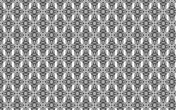 classical symmetric pattern illustration in black white style