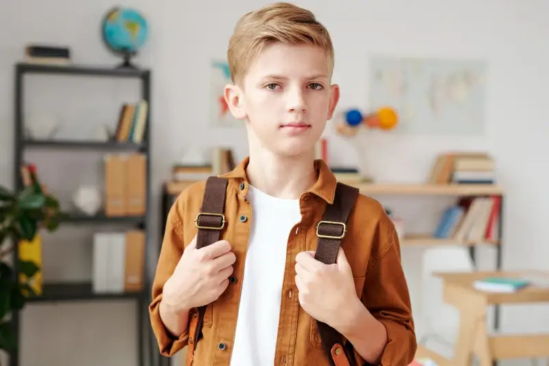 classroom backdrop picture cute posing boy 