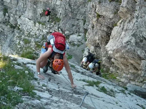 climber steep descent