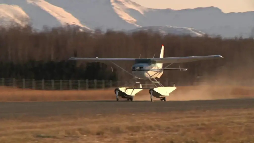 clip of seaplane taking off land