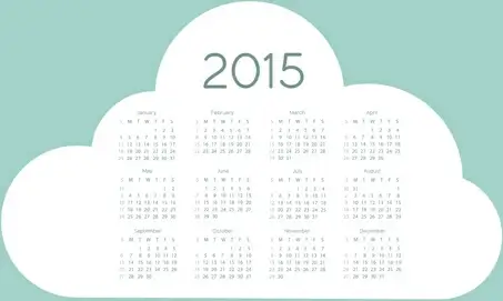 cloud15 calendar vector graphic