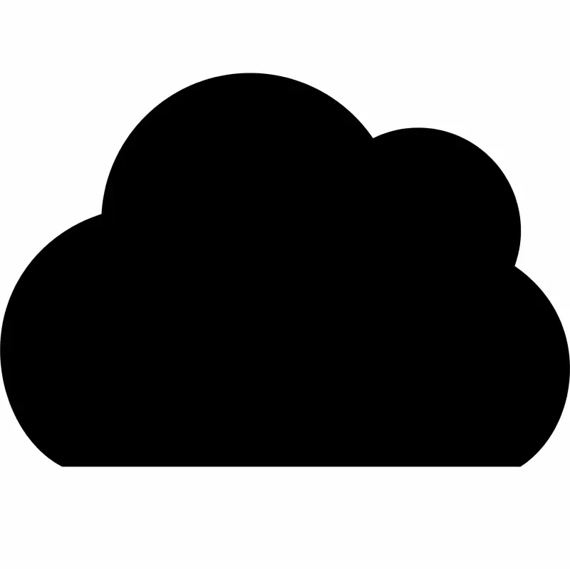 cloud interface sign icon flat silhouette sketch