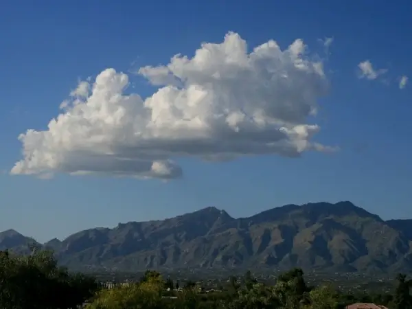clouds over arizona mountains