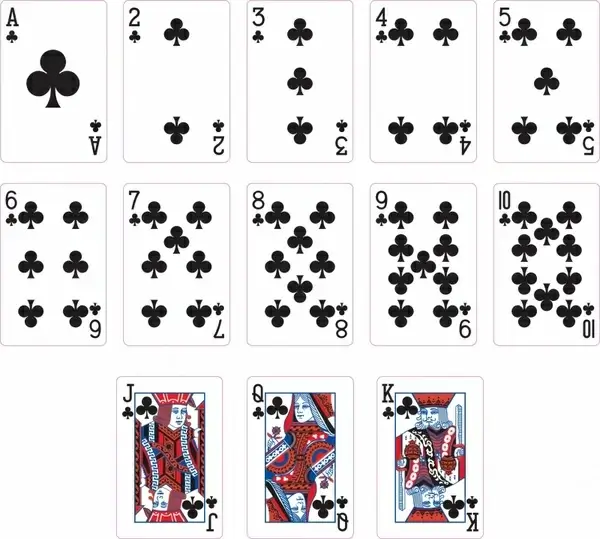 Club Suit Two Playing cards