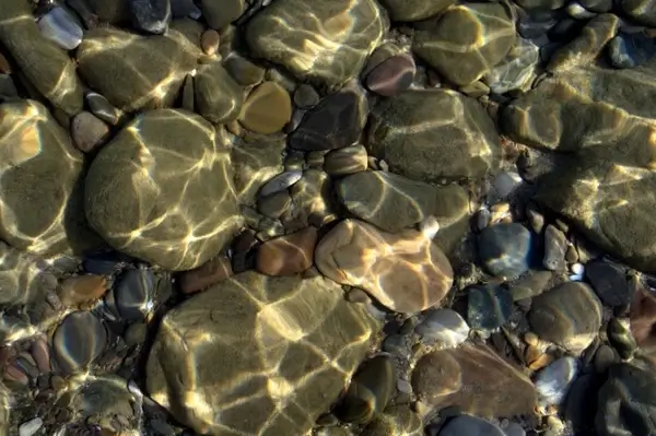 coast stones underwater