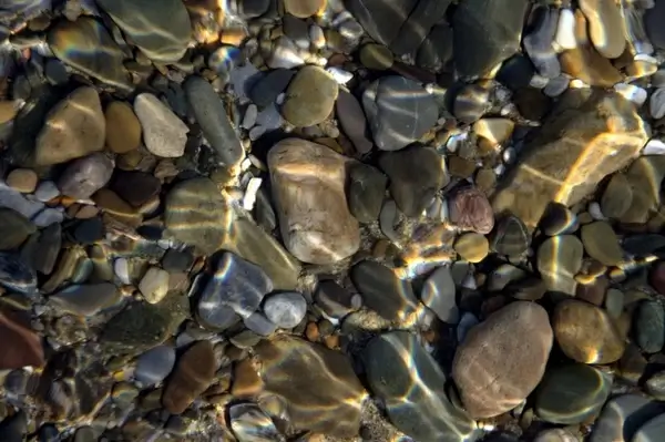 coast stones underwater