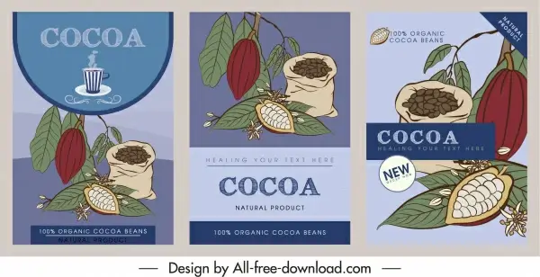 cocoa leaflet templates retro handdrawn sketch