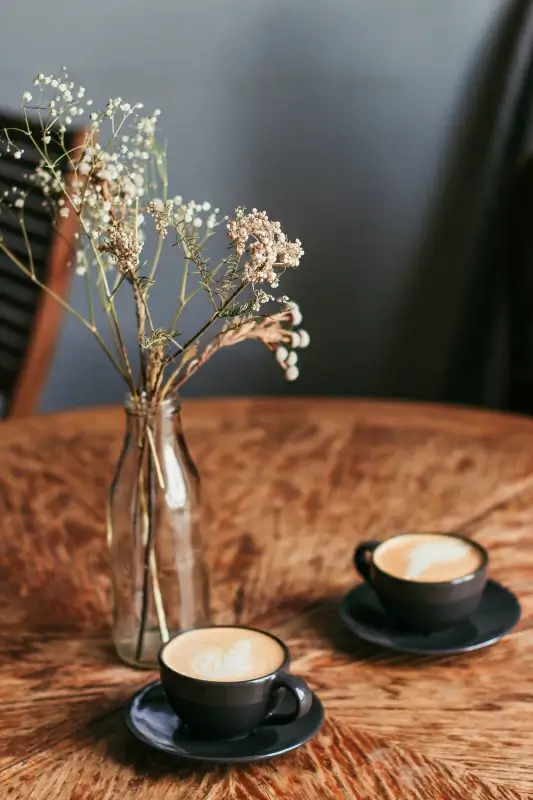 coffee background picture elegant classic flower pot decor