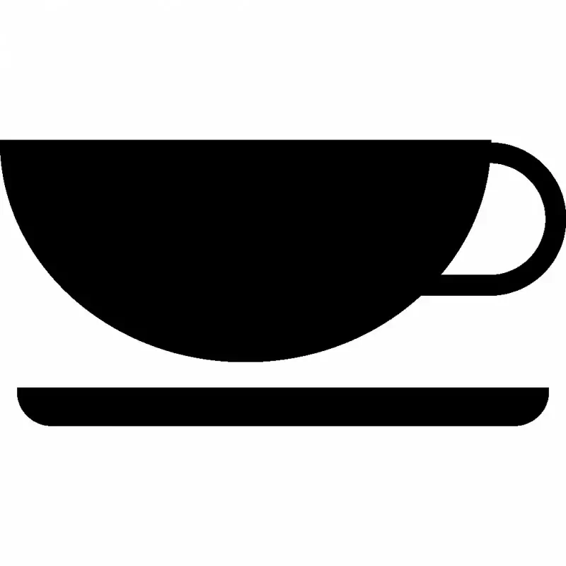 coffee tea beverage icon flat silhouette sketch