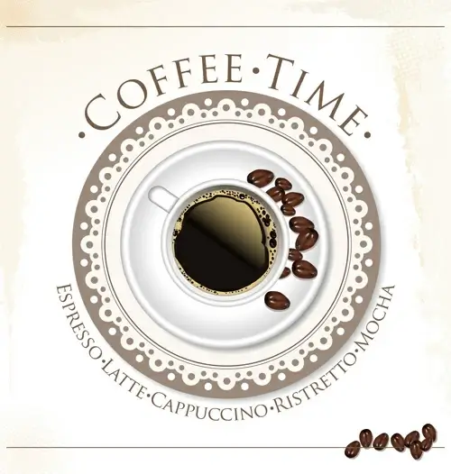 coffee time design vector