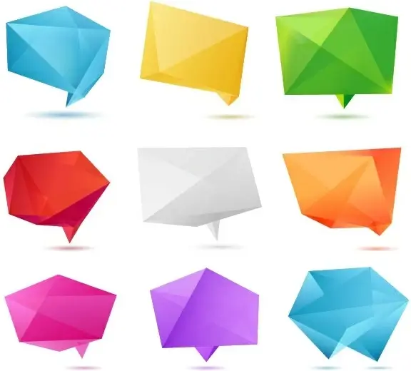 color origami 01 vector